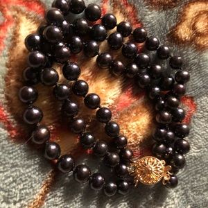 Vintage natural Tahitian pearl bracelet.